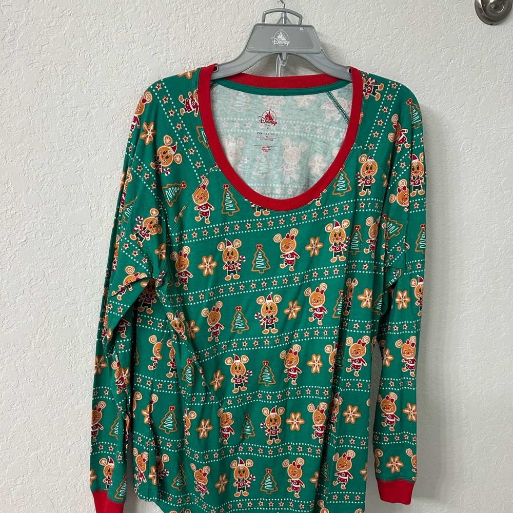 Disney Green Gingerbread Adult Pajamas